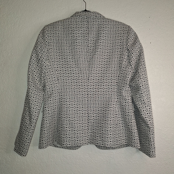 Emily White Black Business One Button Front Jacket Size 10 - Picture 2 of 13